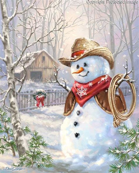 Cowboy Snowman Cowboy Christmas Christmas Pictures Christmas Scenes