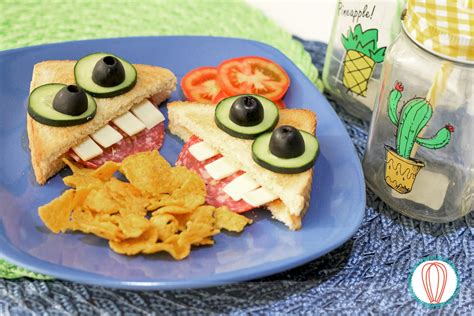 Little Foodies Funny Face Sandwich The Foodies Kitchen