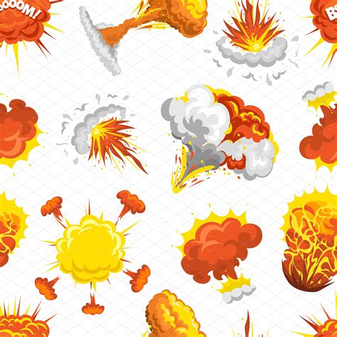 Bomb Explosion Pattern Vector Explosion Drawing Fire Sketch Explosion