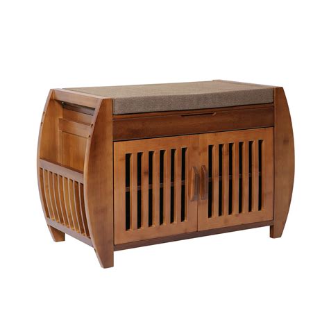 Buy Bamboo Shoe Rack And Shoe Bench And Shoe Cabinet Storage Benches