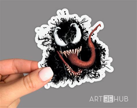 Venom Sticker Hero Sticker Eddie Sticker Symbiotic Alien Etsy