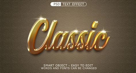 Premium Psd Classic Text Effect With Luxury Style