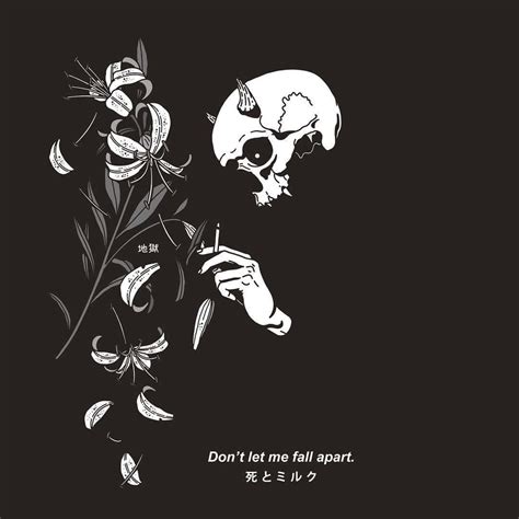 Download Dark Grunge Tumblr Aesthetic Skull And Flowers Wallpaper