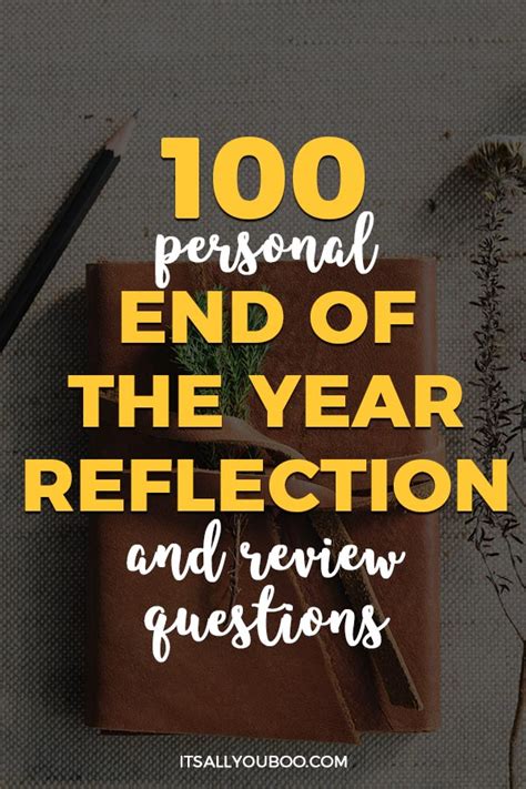 100 Personal End Of Year Reflection And Review Questions