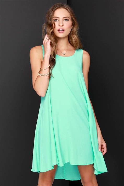 Chic Easy Mint Green Swing Dress Cute Casual Dresses Fashion Casual Dresses
