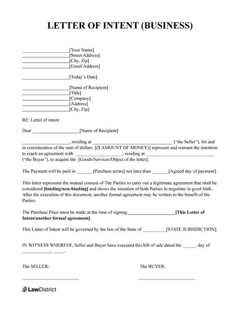 Free Letter Of Intent Loi Templates 13 Pdf Word Ph