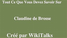 Claudine de Brosse - YouTube