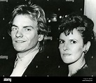 THE POLICE Sting with first wife Frances Tomelty in 1983 Stock Photo ...
