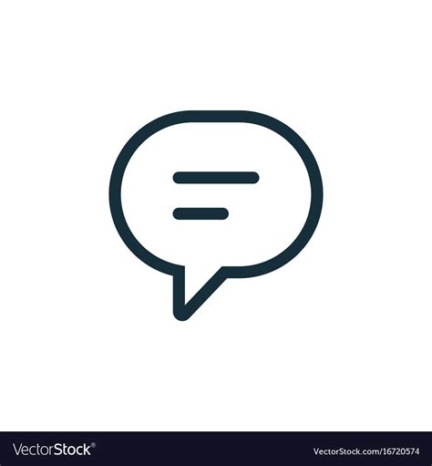 Thin Line Chat Speech Bubble Chatting Icon Vector Image