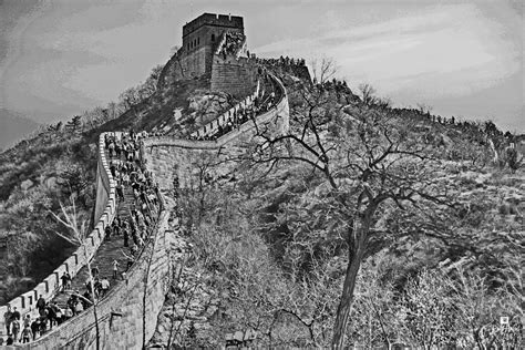Great Wall Of China Black And White Photograph By Russ