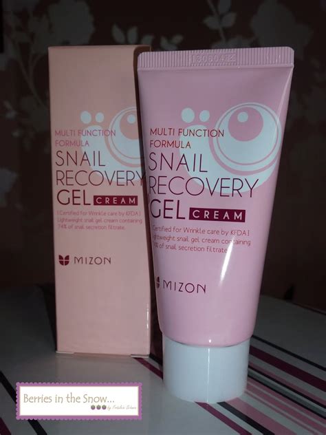 Mizon snail recovery gel cream. Review: Mizon Snail Recovery Gel Cream | Berries in the Snow