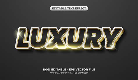 Premium Vector Realistic Luxury Text Effect Editable Luxurious Black