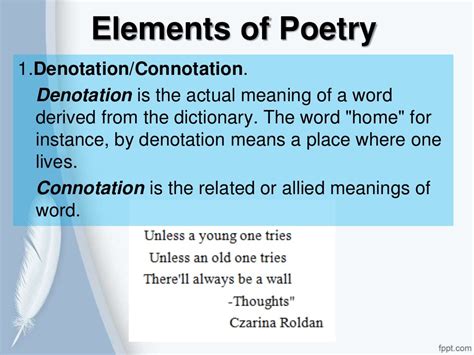Elements Of Poetry