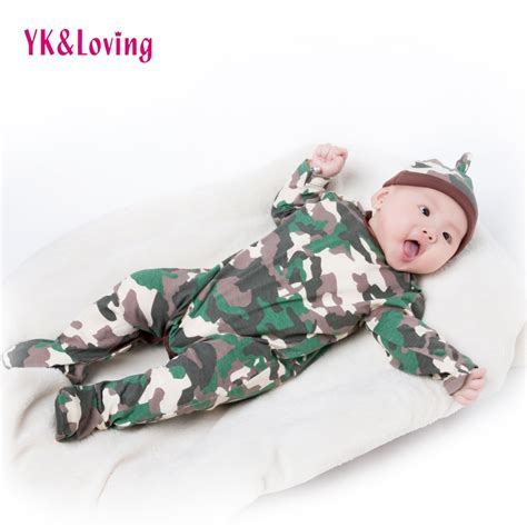 Camouflage Baby Rompers For Newborns Clothes Winterfull Long Sleeve