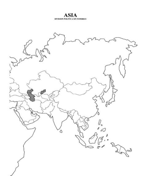 Mapas de Asia para descargar y colorear Colorear imágenes