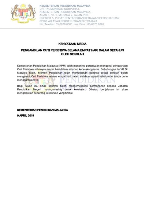 When i was on sabbatical with my company in indonesia. Cuti Peristiwa 4 Hari Setahun Tidak Perlu Diganti - Pendidik2u