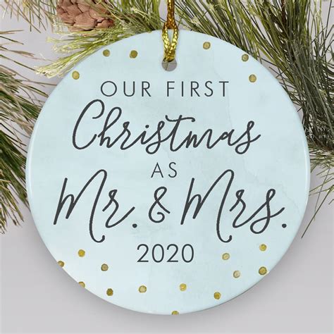 First Christmas As Mr And Mrs Ornament 2021 Christmas Ornaments