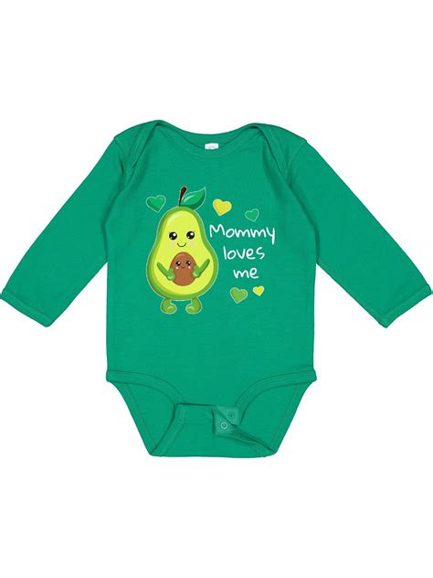 Inktastic Mommy Loves Me With Avocado Baby And Green Hearts Boys Or