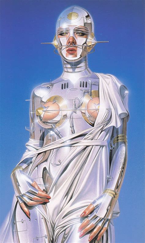 Hajime Sorayama Chica Robot Arte Del Cuerpo Femenino Futurismo Retro