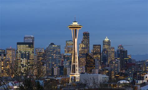 Space Needle At Night Editorial Photo Image Of Park 82246836