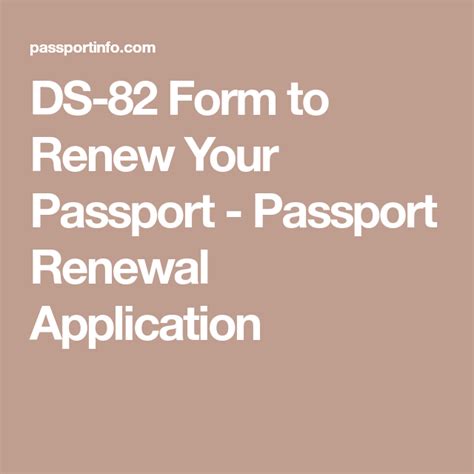 Ds 82 Form To Renew Your Passport Passport Renewal Application