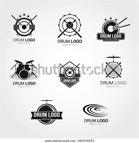 Drum Logo Design Template Vector Illustration Vetor Stock Livre De