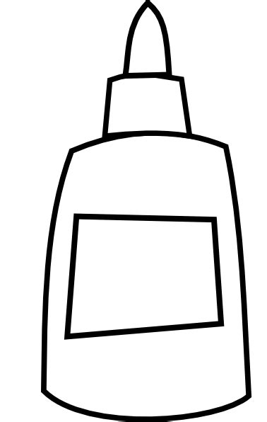 Soda bottle clipart black and white. White Glue Bottle Clip Art at Clker.com - vector clip art ...