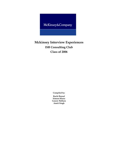 Isb Consulting Casebook Mckinsey Compress