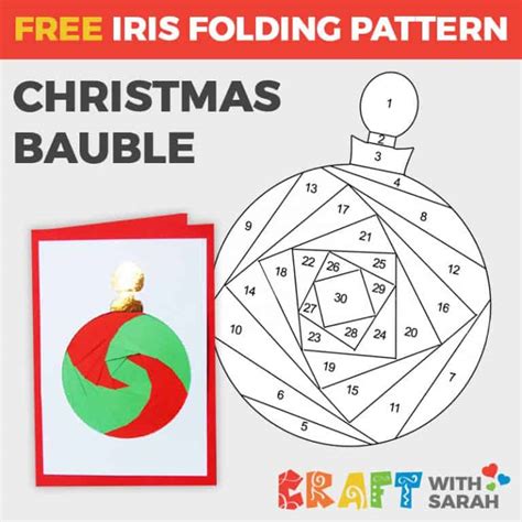 Christmas Bauble Iris Folding Pattern Craft With Sarah