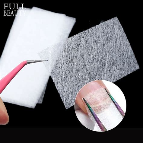 10pcs Silk Fiberglass For Nail Extension Form Non Woven Silks Gel Fiber