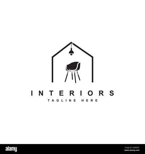Home Furniture Logo Design Illustration Vector Template Stock Vector
