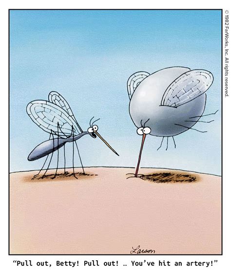Ballooning Mosquito Far Side Comics Gary Larson Nerd Medical Humor