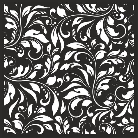 Damask Floral Vector Seamless Pattern Laser Cut Free Cdr File Free