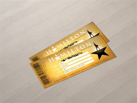 Hamilton Printable Broadway T Ticket Editable Etsy