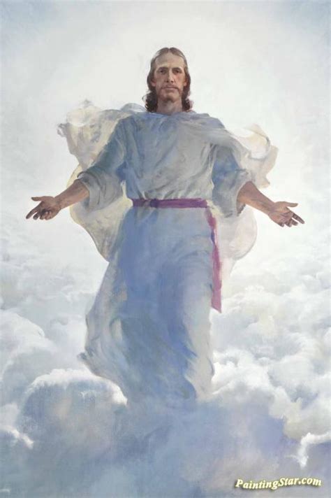 Resurrected Christ Second Coming Detail Artwork By Harry Anderson Oil