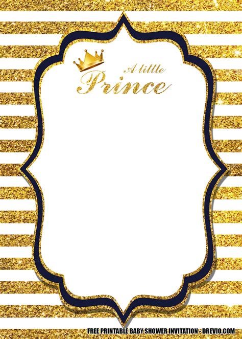 Free Prince Baby Shower Invitation Templates Prince Baby Shower