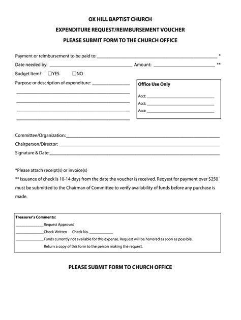 Church Reimbursement Form 2020 2021 Fill And Sign Printable Template