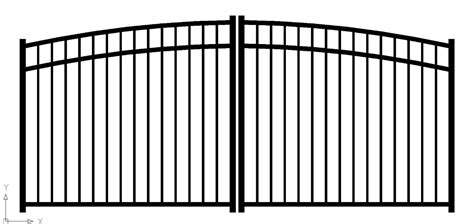 Contemporary Arched Driveway Gate Meridian Fence Supply Inc