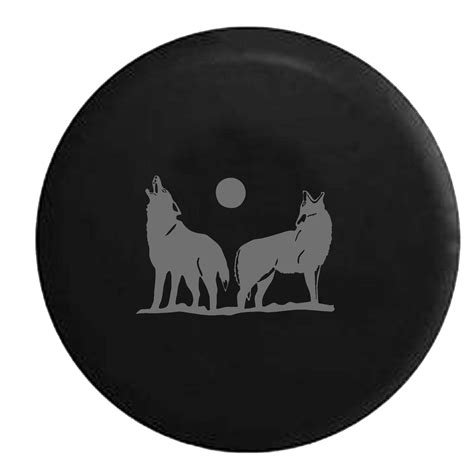 Wolves Howling At The Moon Wolf Pack Trailer Rv Spare Tire Cover Vinyl