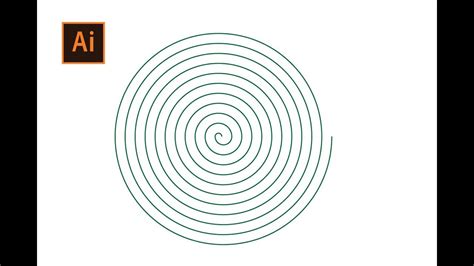 How To Draw A Linear Spiral In Adobe Illustrator Youtube