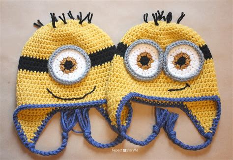 From easy and simple basic beanies and chunky knit hat patterns to fancy intricate cables and bobble hats! kayra molek crochet: Crochet Minion Hat Pattern