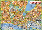 Hamburg tourist attractions map - Ontheworldmap.com