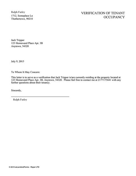 Confirmation Of Residency Letter Sample Webcas Org