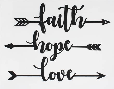 Faith Hope Love Arrows Home Decor Wall Art Perfect T For Friends