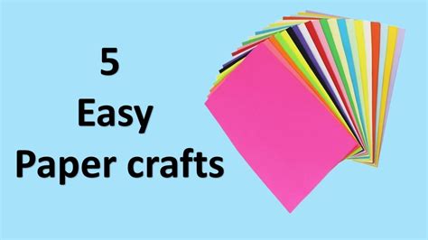 Paper Craft With One A4 Size Sheet 5 Easy Diy Paper Crafts To Teach