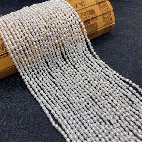 Natural Freshwater Pearl Wholesale Spot Mm Rice Shaped Beads For Diy