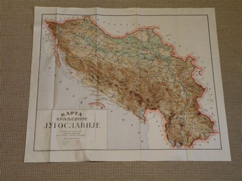 Karta Kraljevine Jugoslavije Izradio Geog Voj Institut