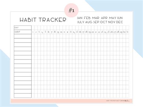 Daily Habit Tracker Free Printables Cassie Scroggins