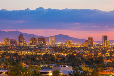 Phoenix Skyline At Sunset Dan Sorensen