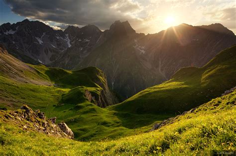 Memminger Sunset Lechtal Alps Austria Mountain Photography By Jack